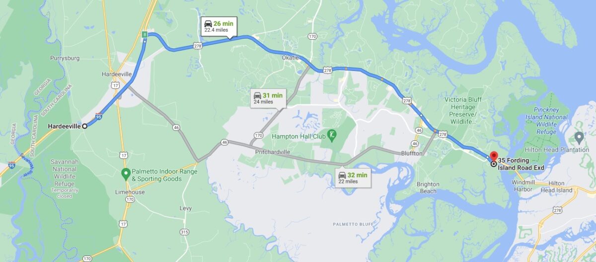 Directions from HWY 95 to Buckingham Landing